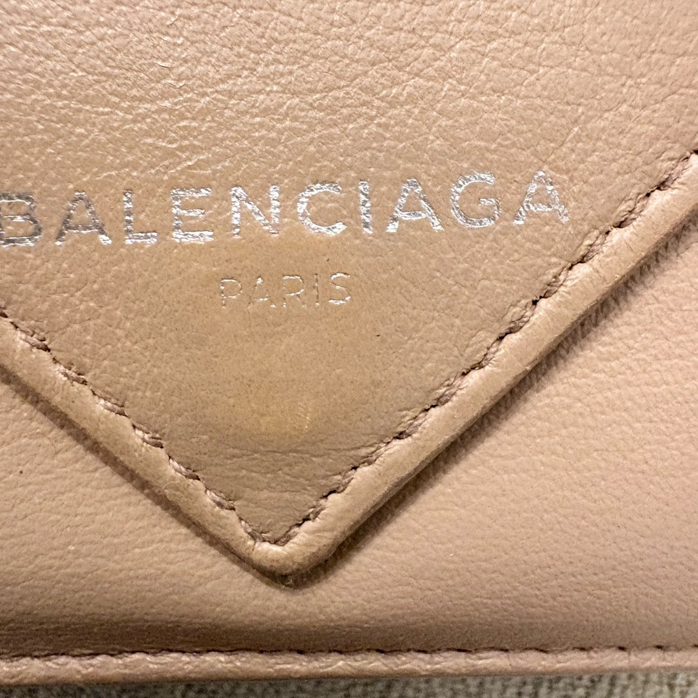 Balenciaga Papier Mini Wallet in Beige Leather - Authentic - Picture 2 of 16